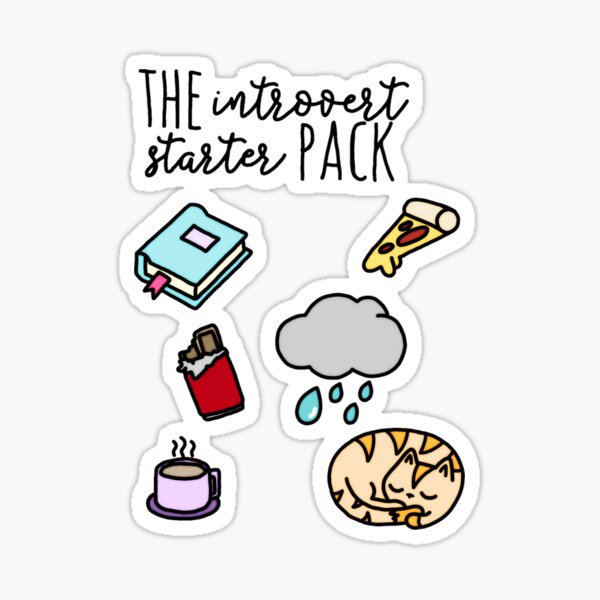 The Introvert Starter Sticker Pack Sticker For Sale By Tristahx