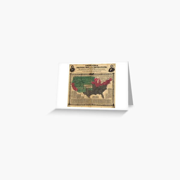 Reynold S Political Map Of The United States Greeting Card By