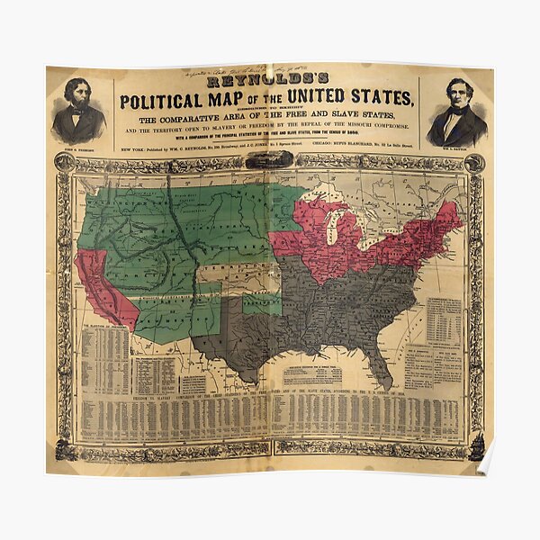 Reynold S Political Map Of The United States Poster By