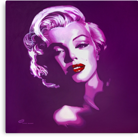 Marilyn Monroe With Red Lipstick Canvas Prints By Patrick Hawkins Redbubble 6017