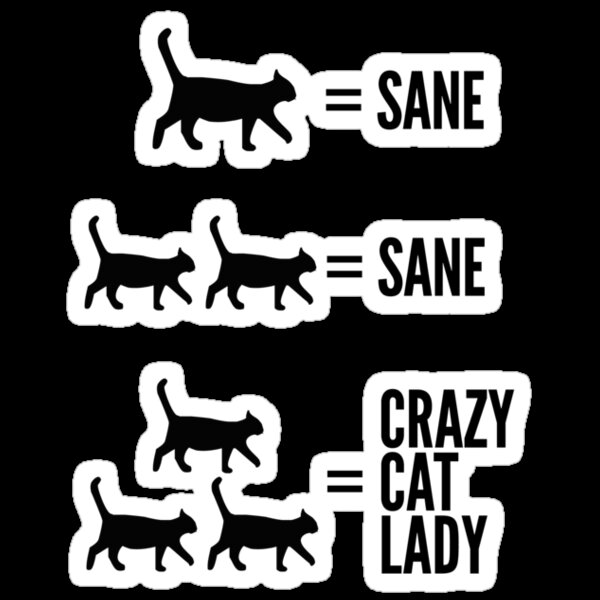 Crazy Cat Lady Stickers By Fauxtauxgraphy Redbubble 6615