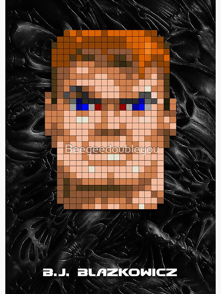 B J Blazkowicz Sticker For Sale By Beegeedoubleyou Redbubble