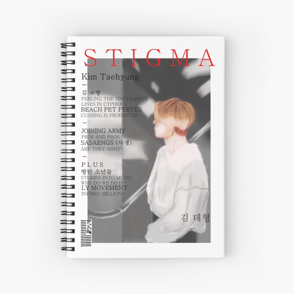 BTS KIM TAEHYUNG MAGAZINE COVER 방탄 소년들 김태형 잡지 표지 Spiral Notebook