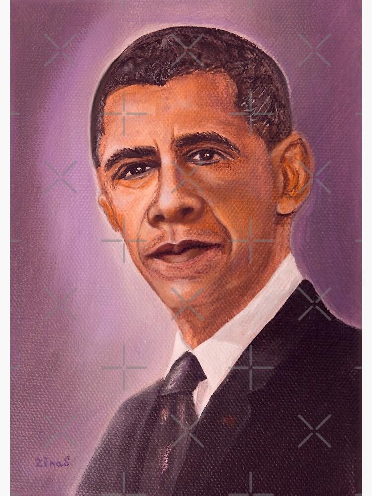 Barack Obama Portrait Poster By ZinaStromberg Redbubble