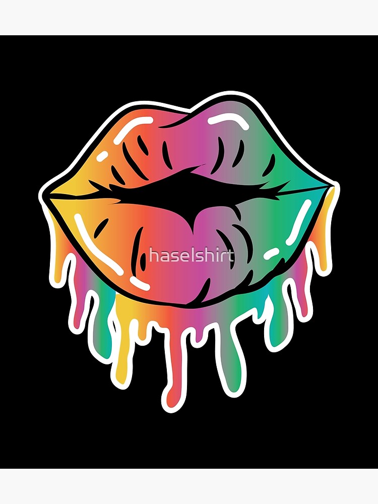 Gay Pride Lesbian Lgbt Rainbow Lips Gift Canvas Print By Haselshirt