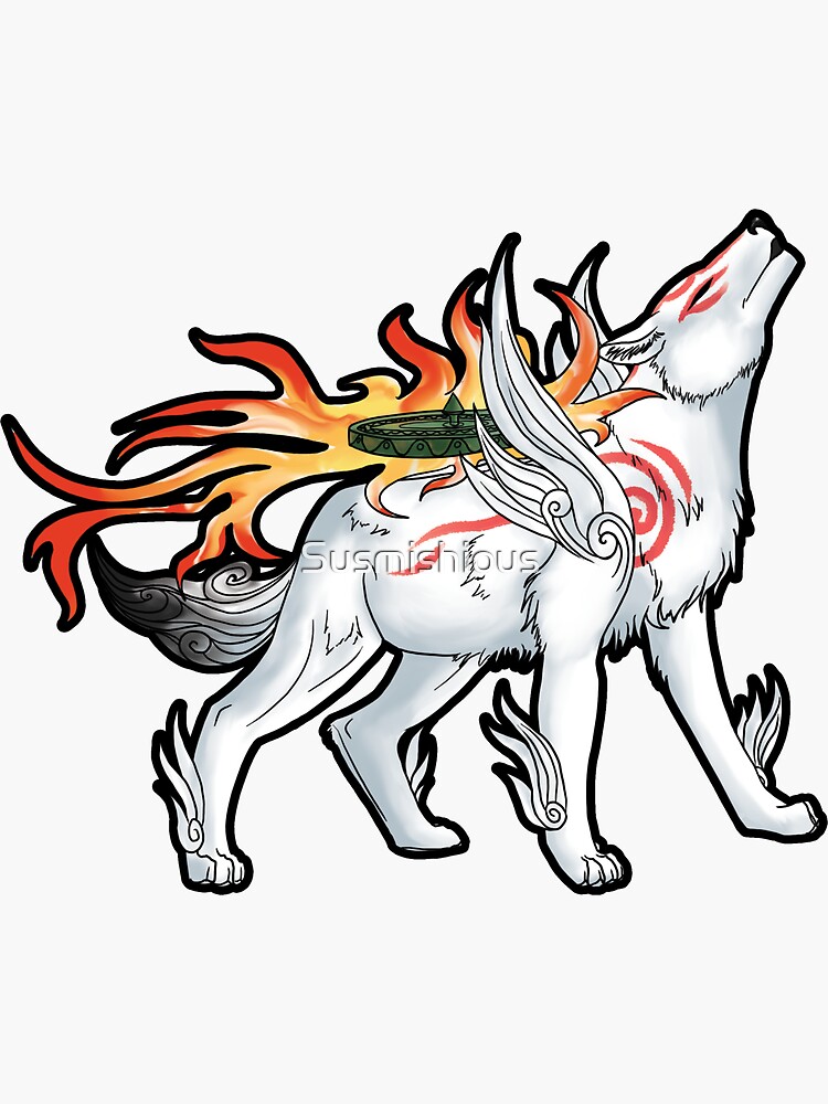 Amaterasu Okami Sticker For Sale By Susmishious Redbubble