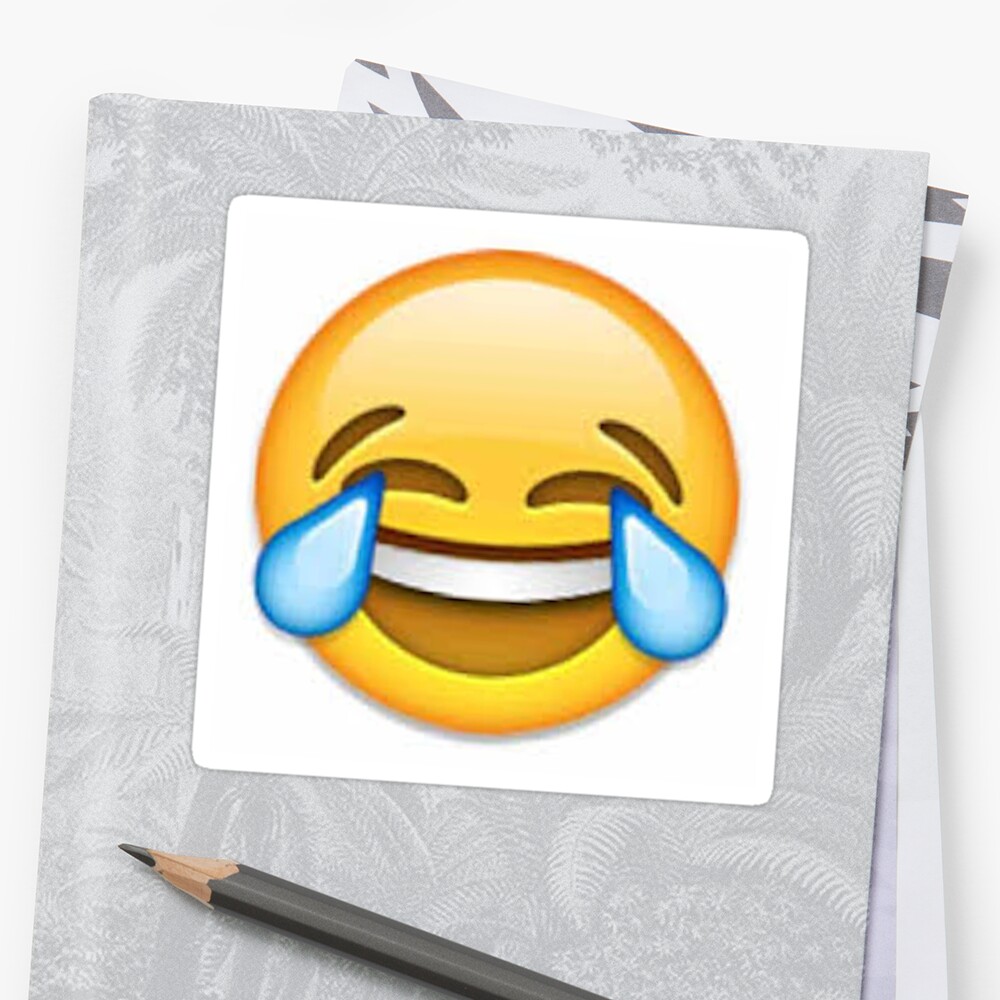 Laughing Emoji Sticker By Janetgonzalez Redbubble