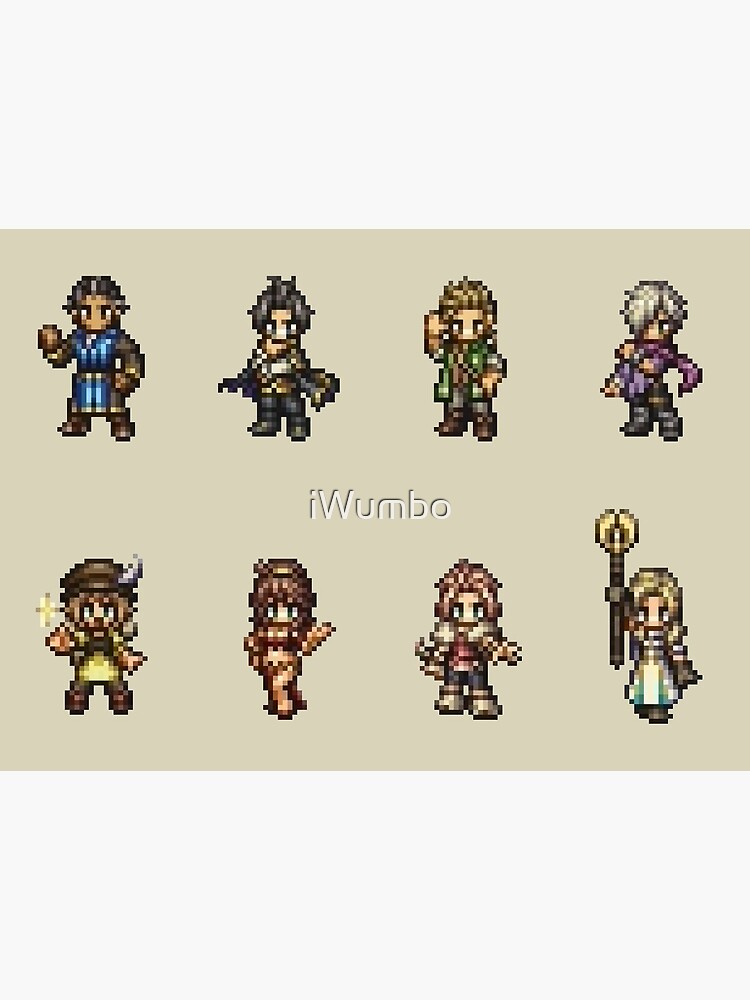 Octopath Traveler Character Sprites Art Board Print For Sale By