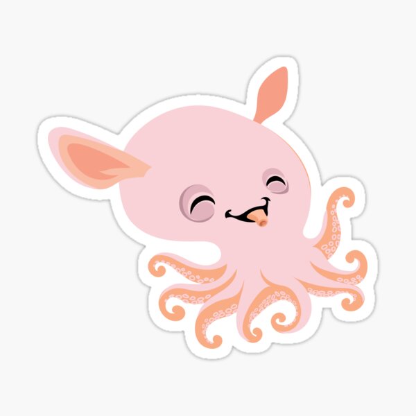 Cute Dumbo Octopus Sticker By PepomintNarwhal Redbubble