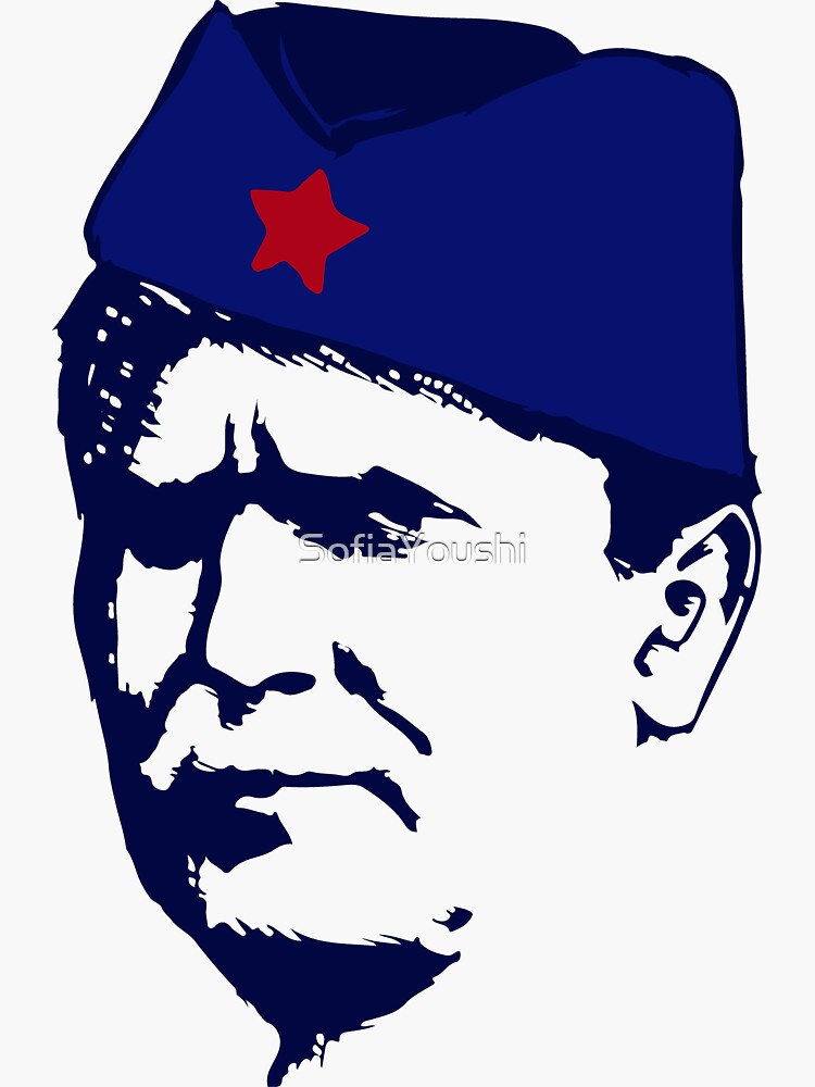 Tito Josip Broz Yugoslavia Portrait Red Star Sticker For Sale By