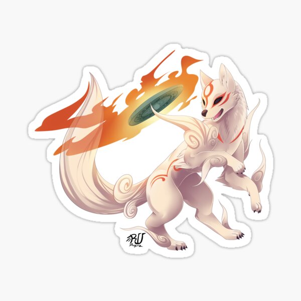 Amaterasu Sticker For Sale By Rudragon Redbubble