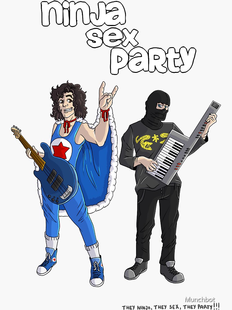 Ninja Sex Party Sticker By Munchbot Redbubble