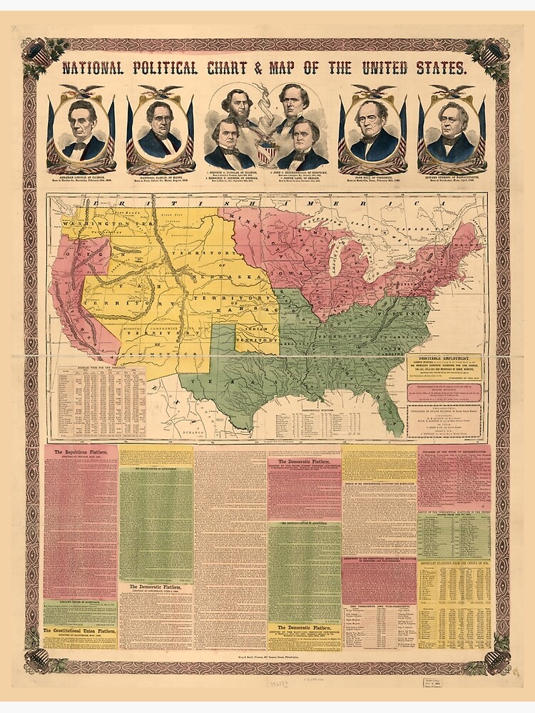 Nationales Politisches Diagramm Und Karte Der Vereinigten Staaten