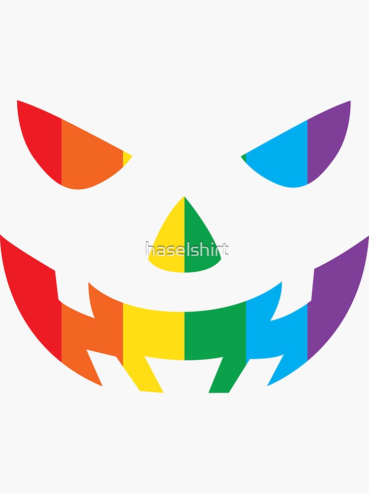 Halloween LGBT Jack O Lantern Skeleton Gay Pride LGBTQ Sticker For