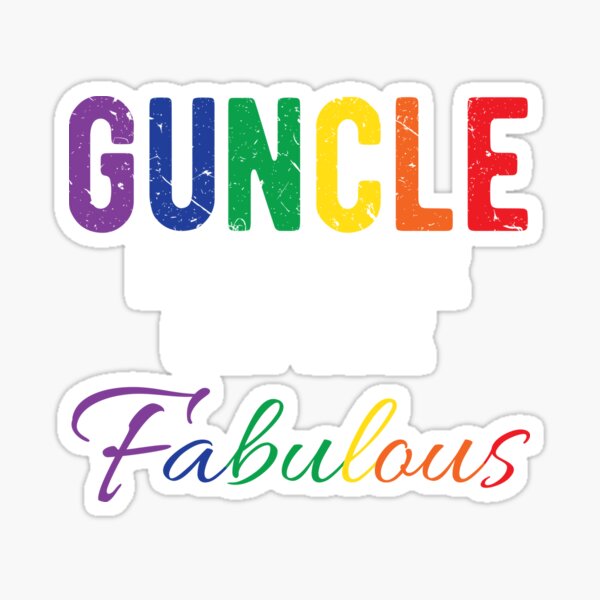 Lgbt Guncle Rainbow Gay Lesbian Pride Holiday Gift Sticker By