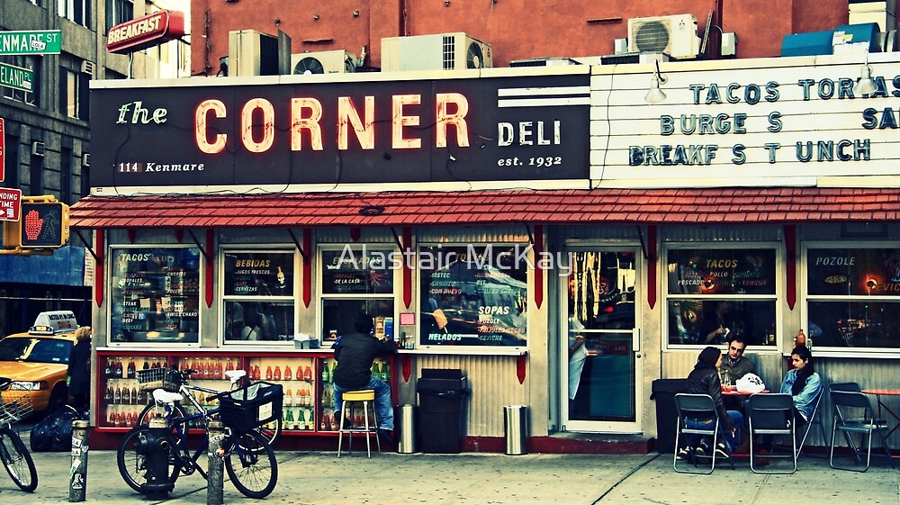"Corner Deli, NYC" by Alastair McKay Redbubble