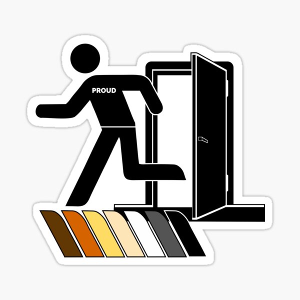 Out And Proud Bear Brotherhood Gay Men LGBT Bear Flag Pride Sticker For Sale By NicheteesStore