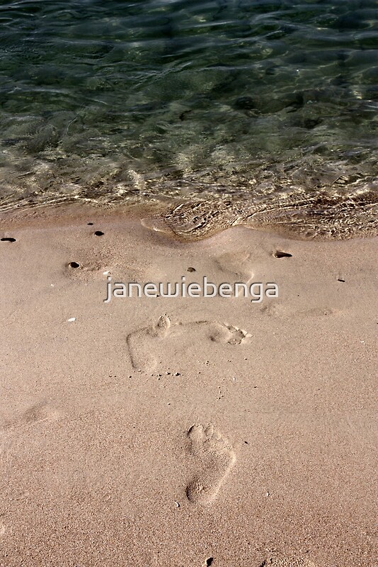 "Footprints in the Sand" Framed Prints by janewiebenga Redbubble