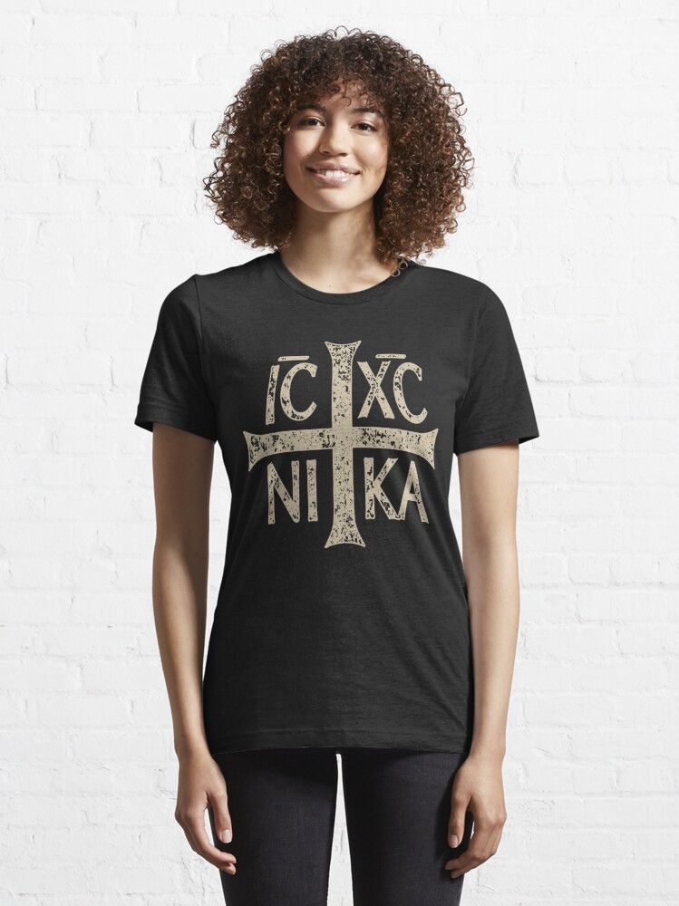 IC XC NI KA Christogram Cross Orthodox Christian Graphic T Shirt For