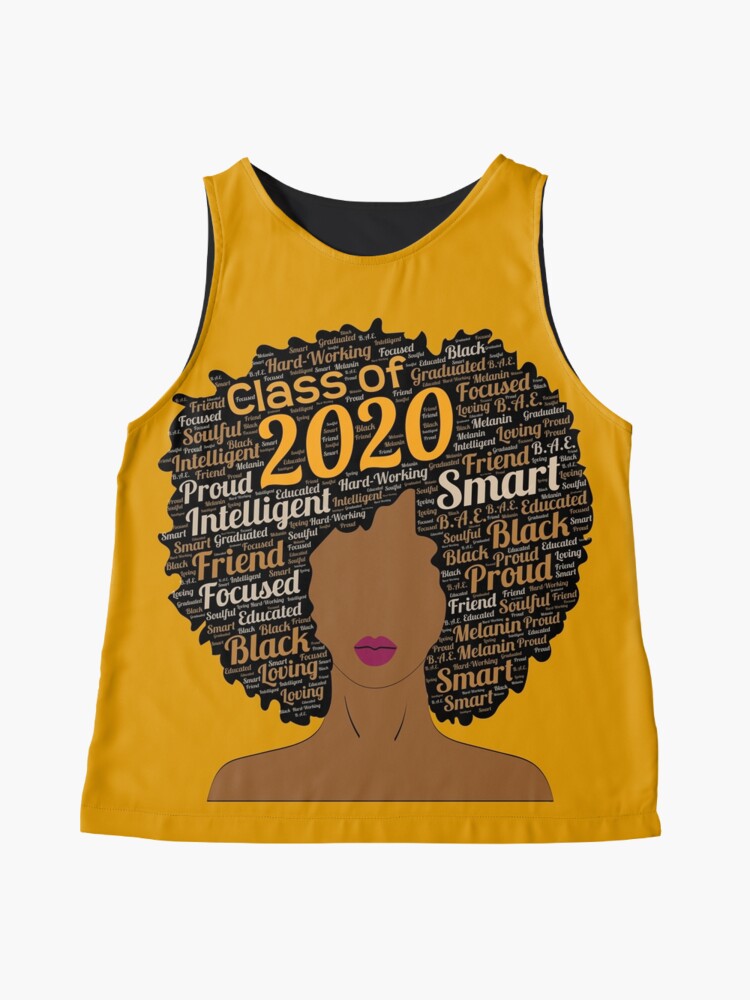 Class Of 2020 Words In Afro Art Sleeveless Top By Blackartmatters