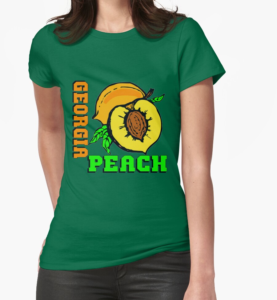 PEACH" Womens Fitted TShirts by IMPACTEES Redbubble