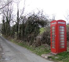 Lonely Red Phone Booth by GeorgeOne
