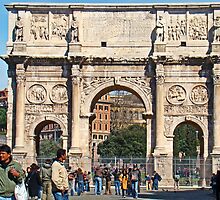 Arch Of Constantine, Rome, Italy by Al Bourassa