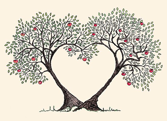 clipart tree with hearts - photo #36