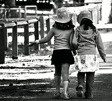 BFF's - B/W Version by Trish Woodford