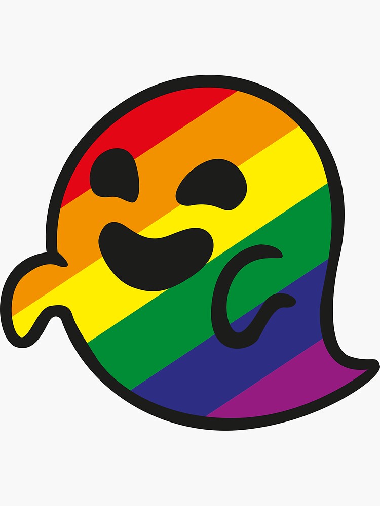 Gaysper Gay Ghost Pride Icon Sticker For Sale By Lzgraphicstudio