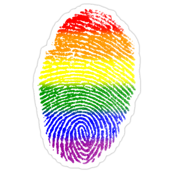 Rainbow Fingerprint Lgbt Stickers By Vintage Shirts Redbubble