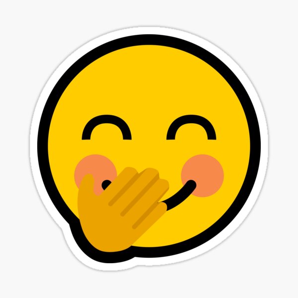 Giggling Emoji Sticker For Sale By Feelklin Redbubble