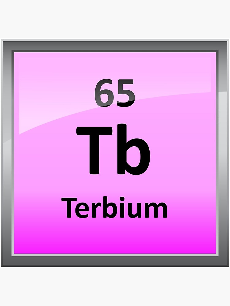 Terbium Periodic Table Element Symbol Acrylic Block For Sale By