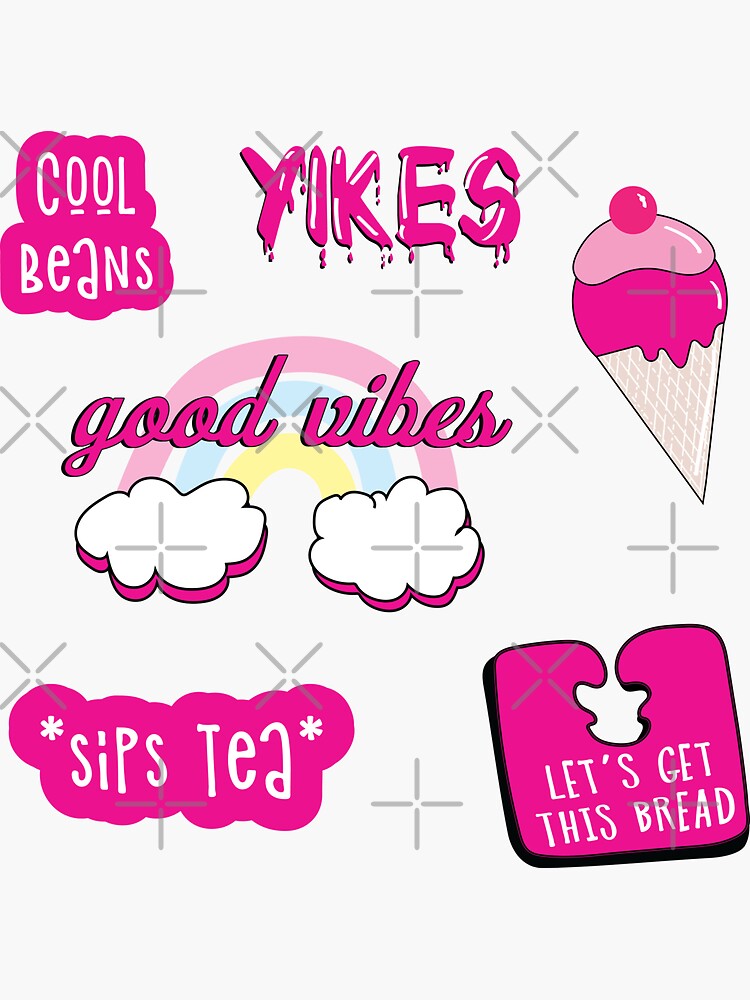 Hot Pink Sticker Pack Sticker For Sale By The Goods Redbubble