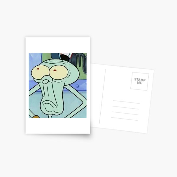 Squidward Stank Face Spongebob Postcard For Sale By Smackincheekz Redbubble