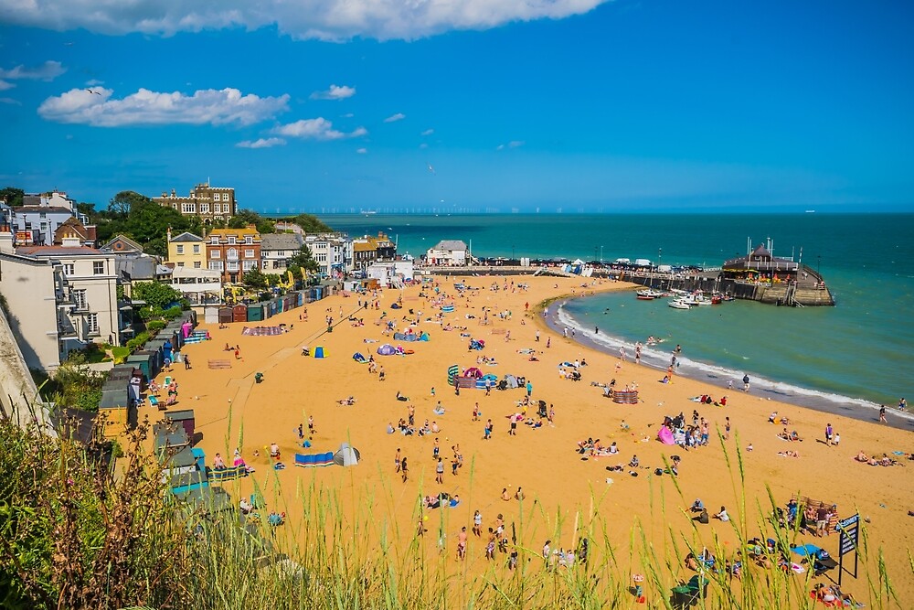 "The beach of Viking Bay, Broadstairs, Kent" by Luke Farmer Redbubble