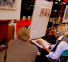 Two artists chatting in Montmartre! by Rusty Gladdish