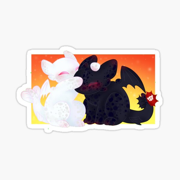 Toothless And The Light Fury Sticker For Sale By Icyhotaesthetic