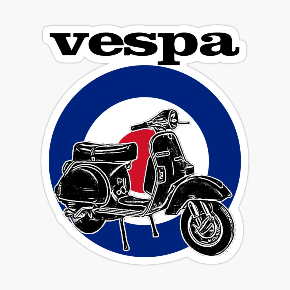 Mod Target Sticker For Vespa Logo Roundel Scooter Decal Mm X Mm