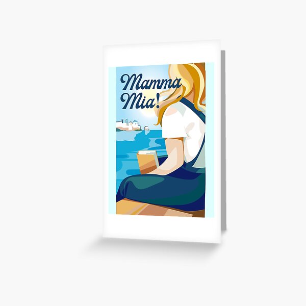 Mamma Mia Poster Greeting Card For Sale By Linerica Redbubble