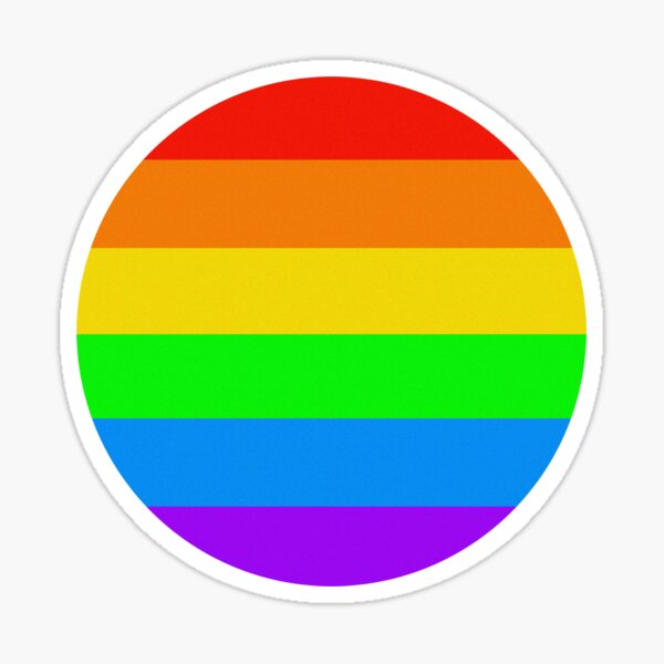 Gay Pride Flag Circle Sticker Sticker For Sale By Lilwulfart Redbubble