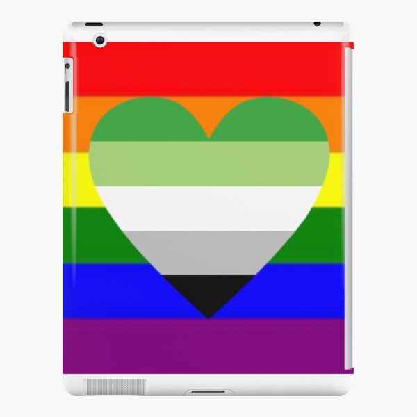 Gay Pride Flag With Agender Heart IPad Case Skin By Queerwriter