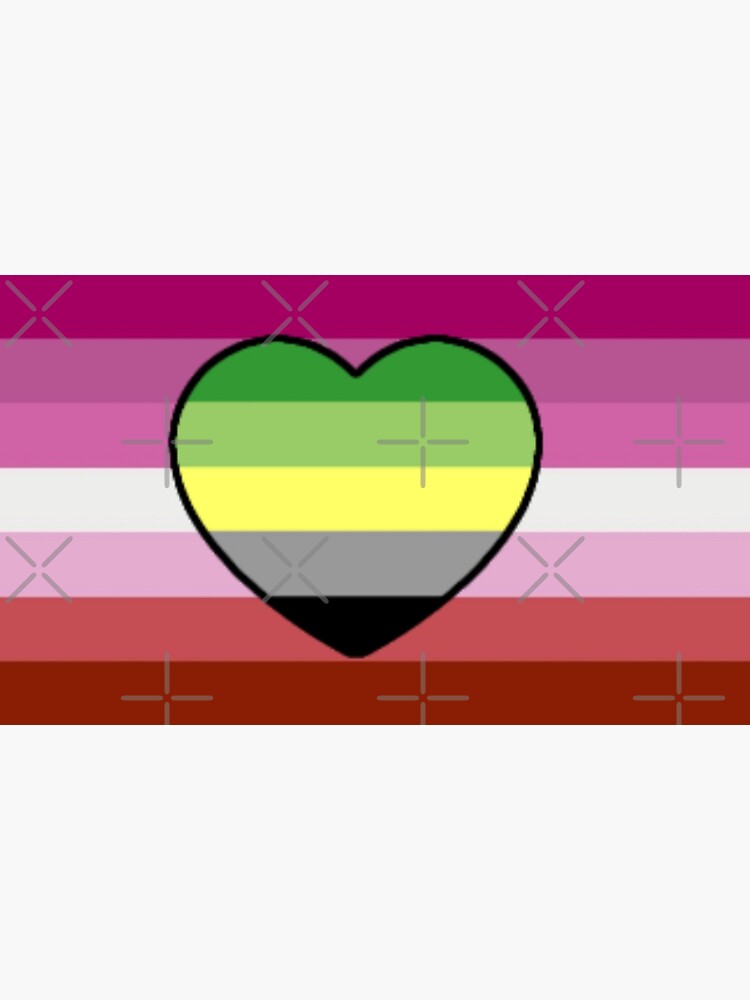 Lesbian Pride Flag With Aromantic Heart Poster For Sale By