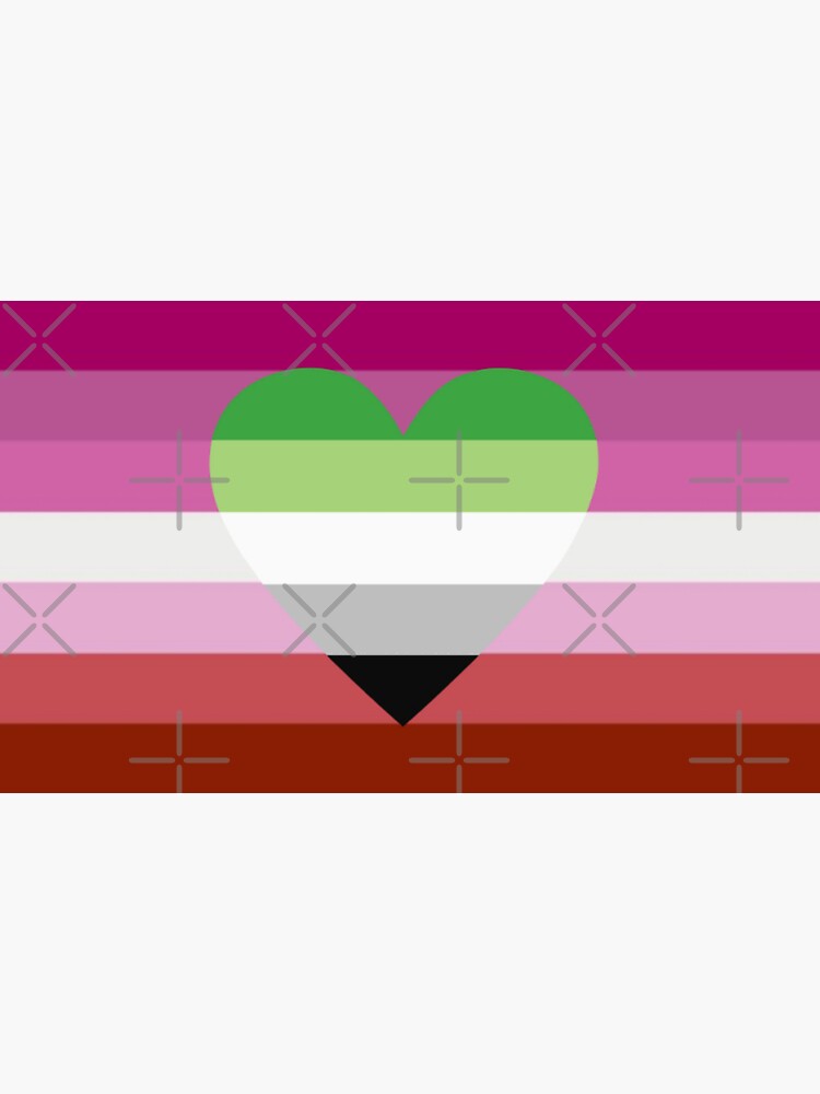 Lesbian Pride Flag With Agender Heart Sticker For Sale By Queerwriter