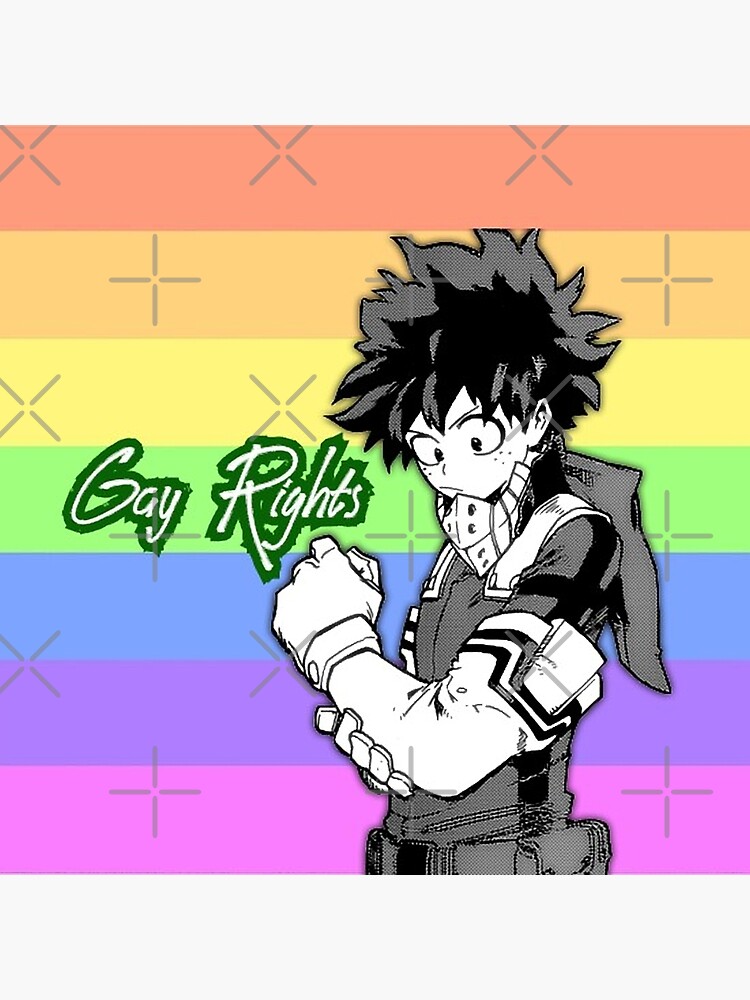 My Hero Academia Deku Gay Pride Flag Canvas Print By Queerwriter