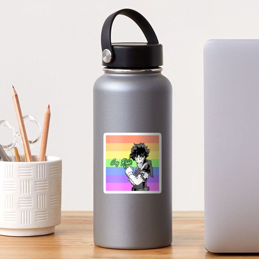 My Hero Academia Deku Gay Pride Flag Sticker For Sale By Queerwriter