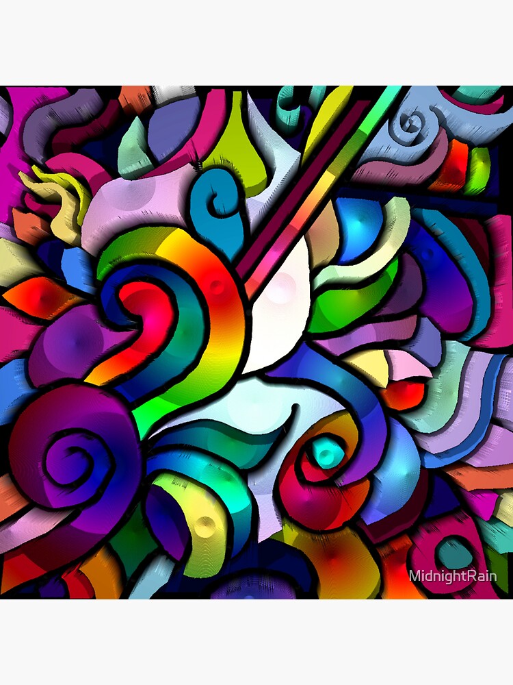 D Rainbow Swirls Sticker For Sale By Midnightrain Redbubble