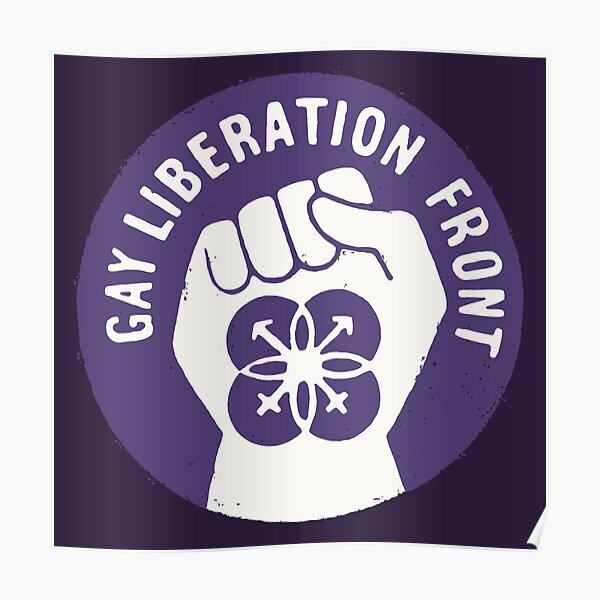 Retro Activists Gay Liberation Front Poster By Bendebear Redbubble