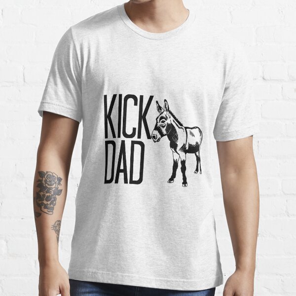 Kick Ass Dad Donkey Western Dad Shirt Design Illustration