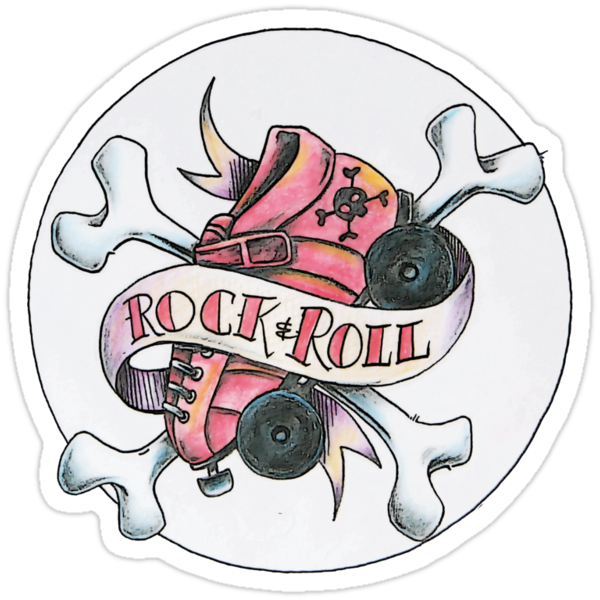 Rock And Roller Derby Stickers By Liz Sterry Redbubble 